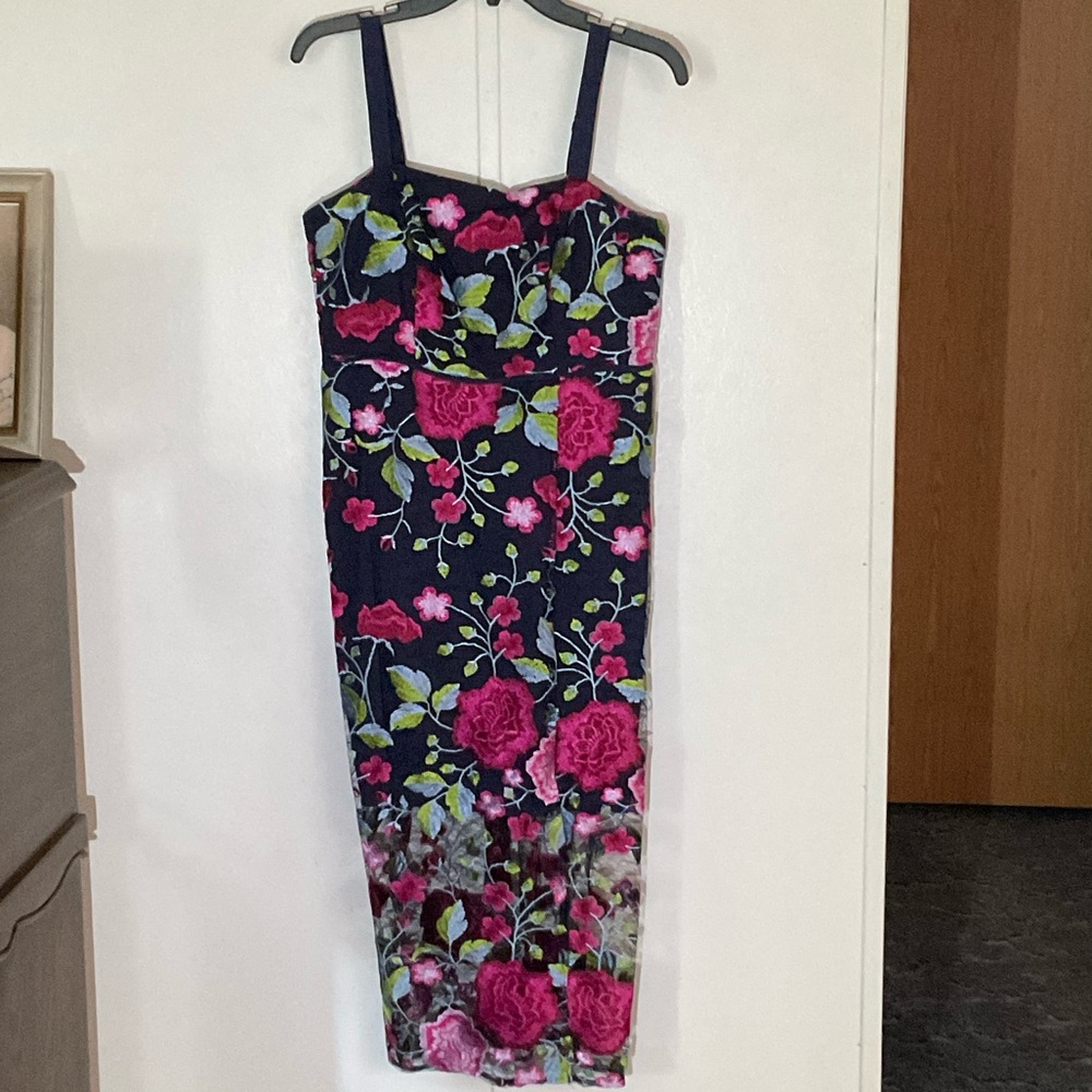 Sam Edelman Navy Dress with Floral Design - Picture 4 of 12